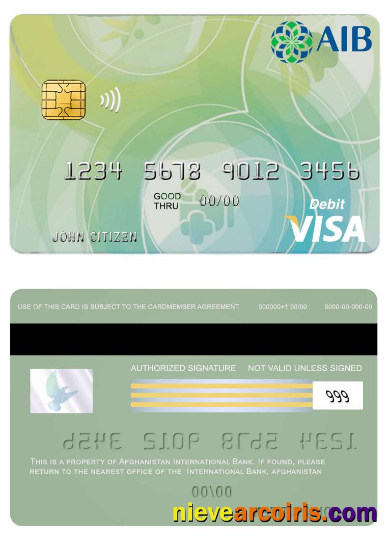 Afghanistan International Bank debit visa